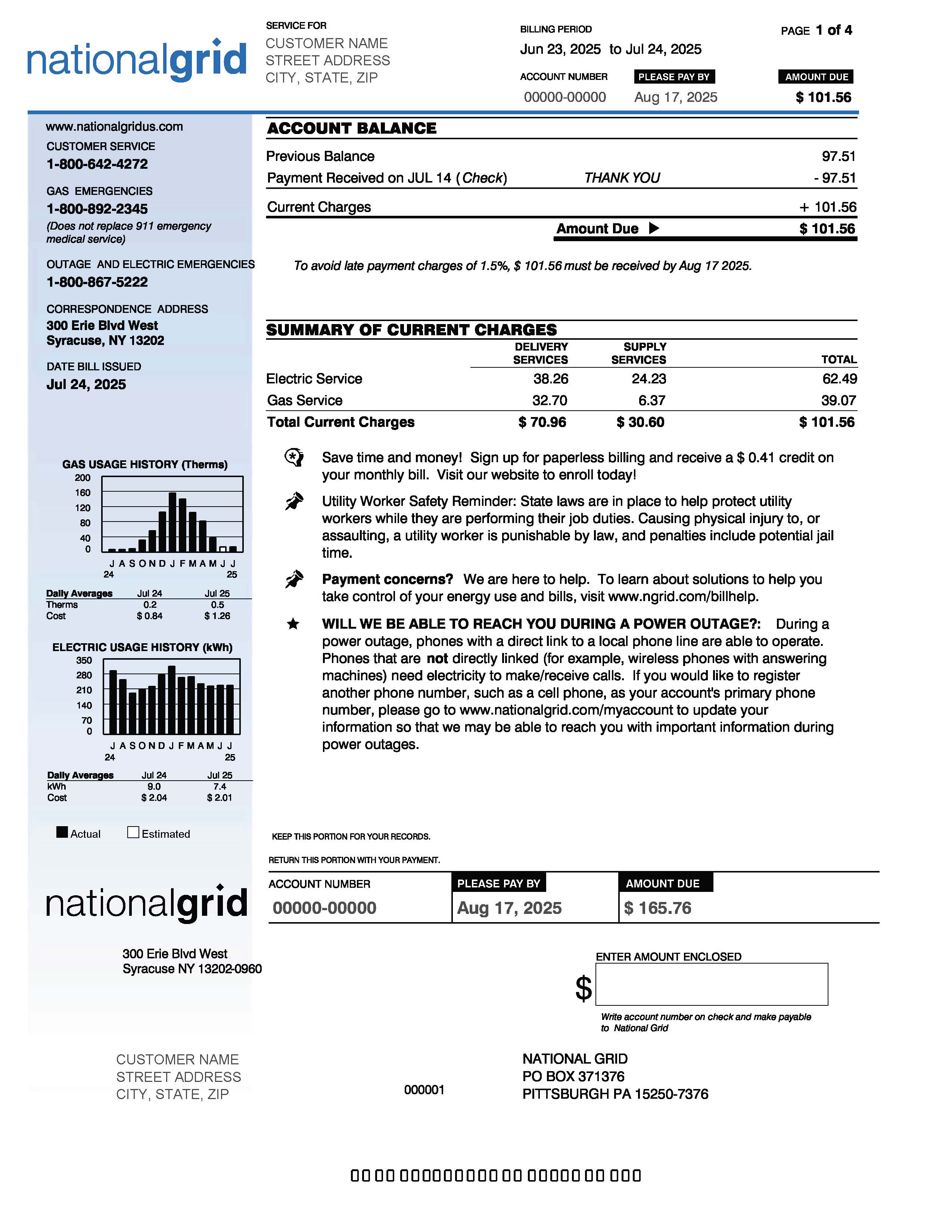 Basic Electric Bill - Page 1