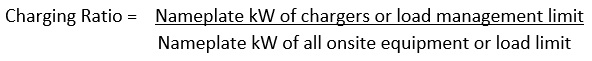 EV charging ratio