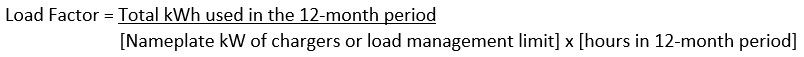 load factor separate metered formula